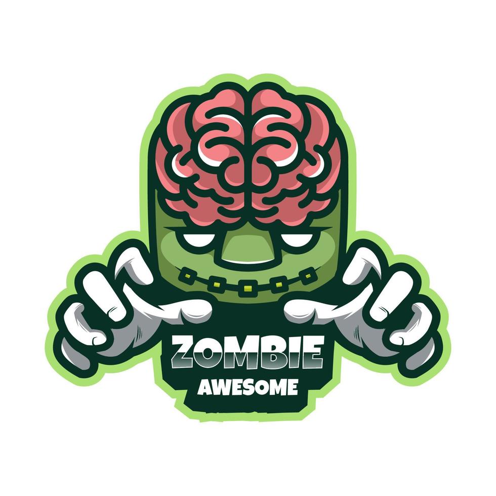 illustrazione grafica vettoriale di zombie, buona per il design del logo