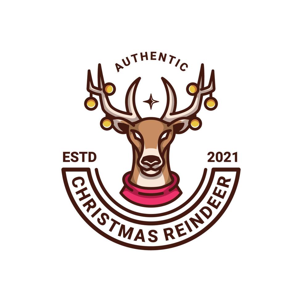 illustrazione grafica vettoriale di renne di Natale, buona per il design del logo