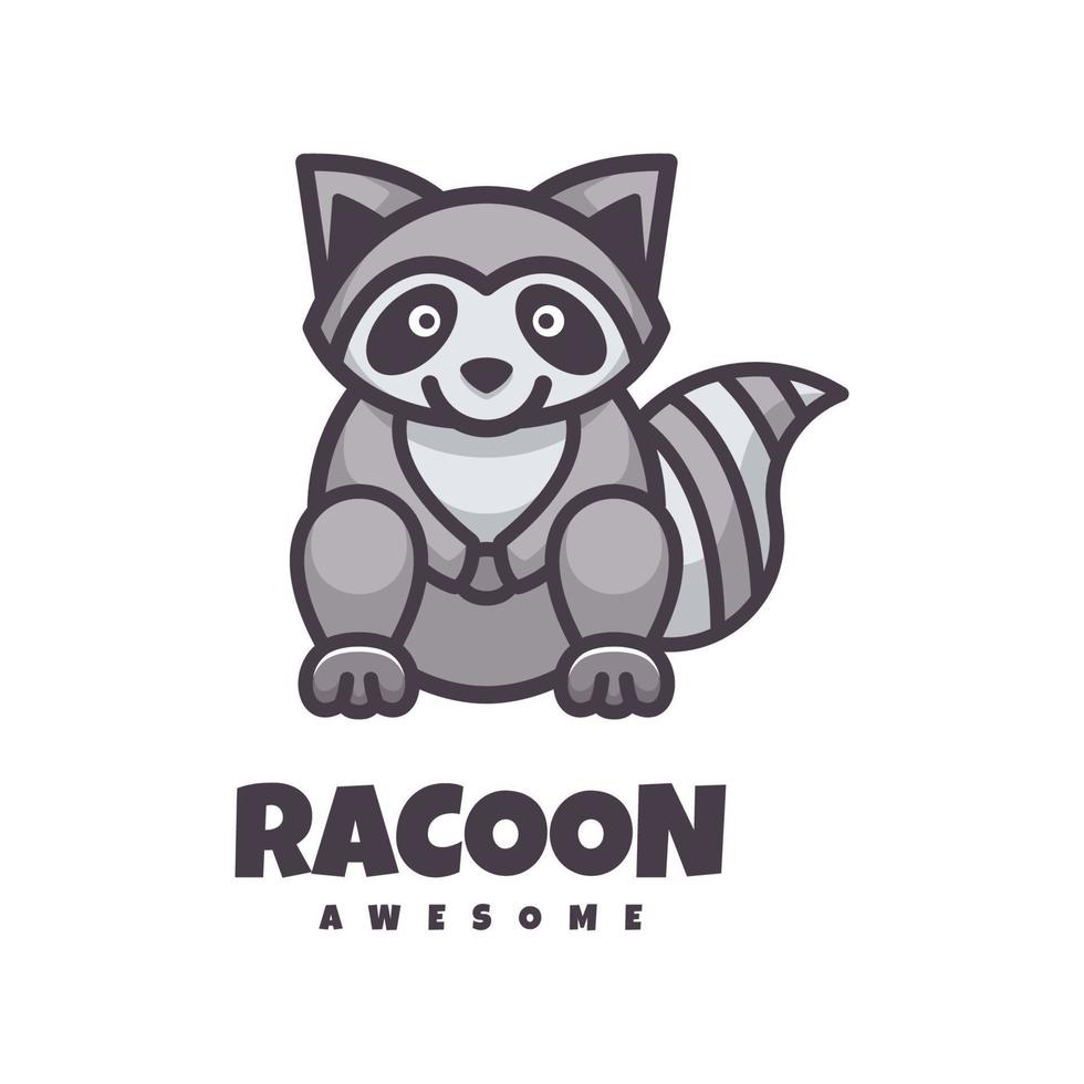 illustrazione grafica vettoriale di racoon, buona per il design del logo