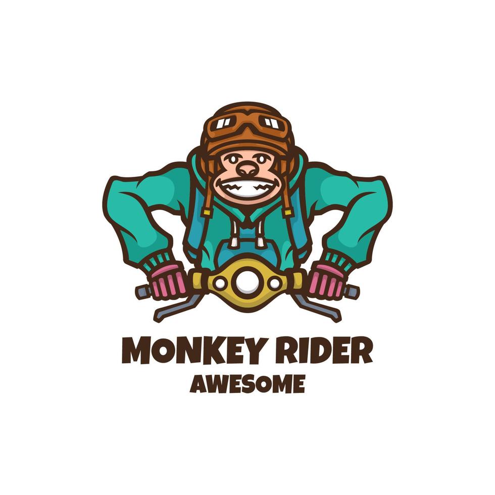 illustrazione grafica vettoriale del cavaliere scimmia, buona per il design del logo