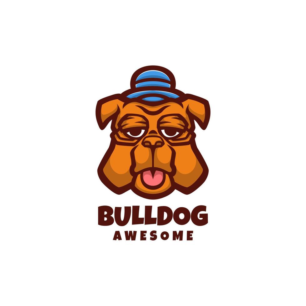 illustrazione grafica vettoriale di bulldog, buona per il design del logo