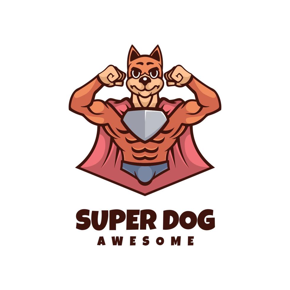 illustrazione grafica vettoriale di super cane, buono per il design del logo