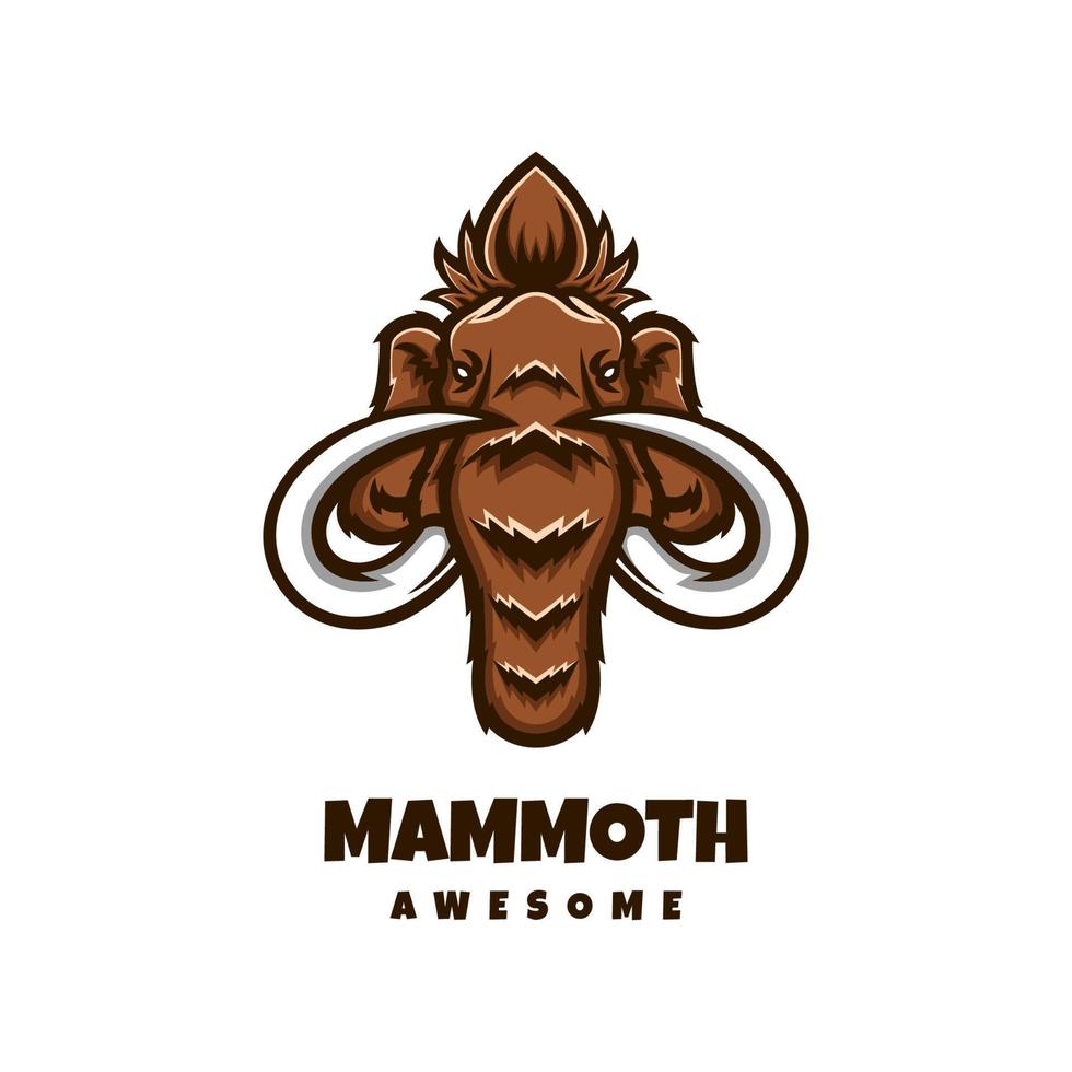 illustrazione grafica vettoriale di mammut, buona per il design del logo