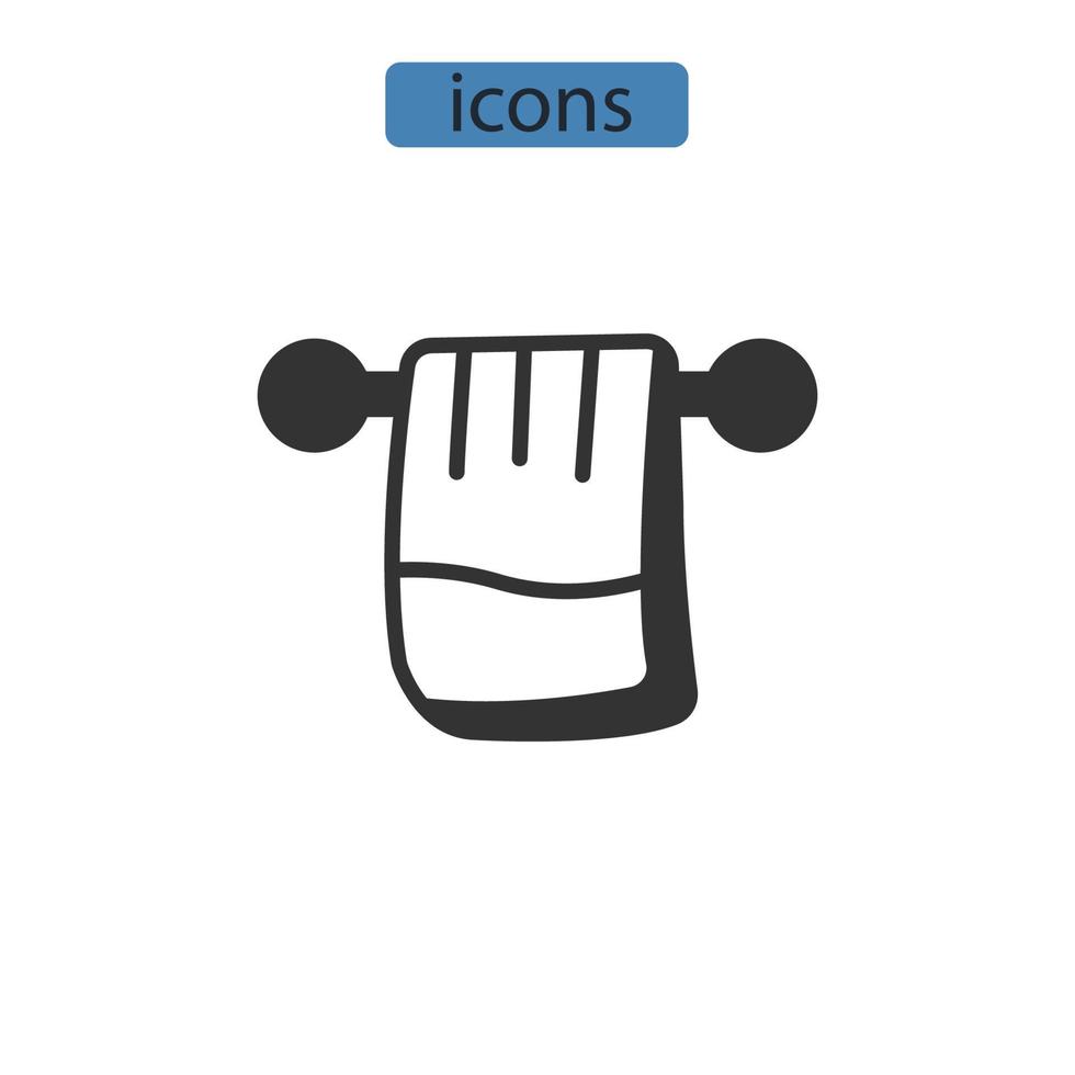 asciugamano icone simbolo elementi vettoriali per il web infografica