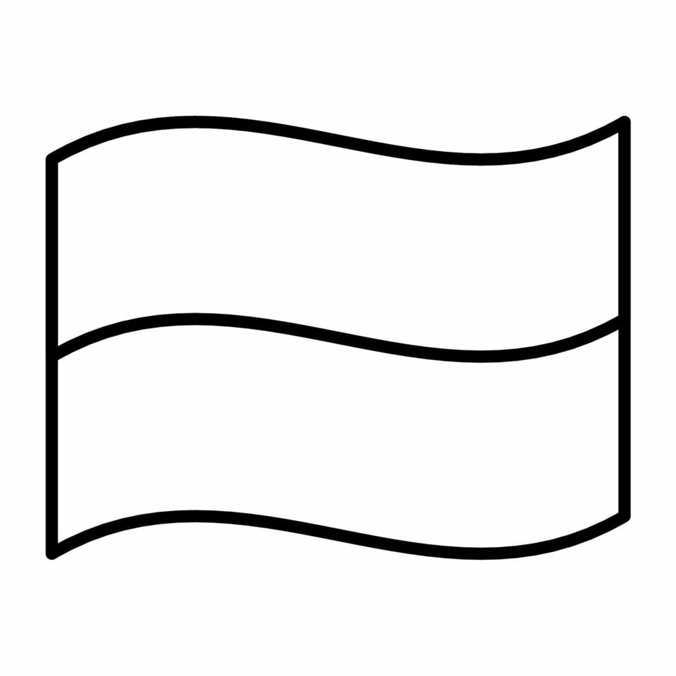 stile della linea dell'icona di bandiera dell'ucraina vettore