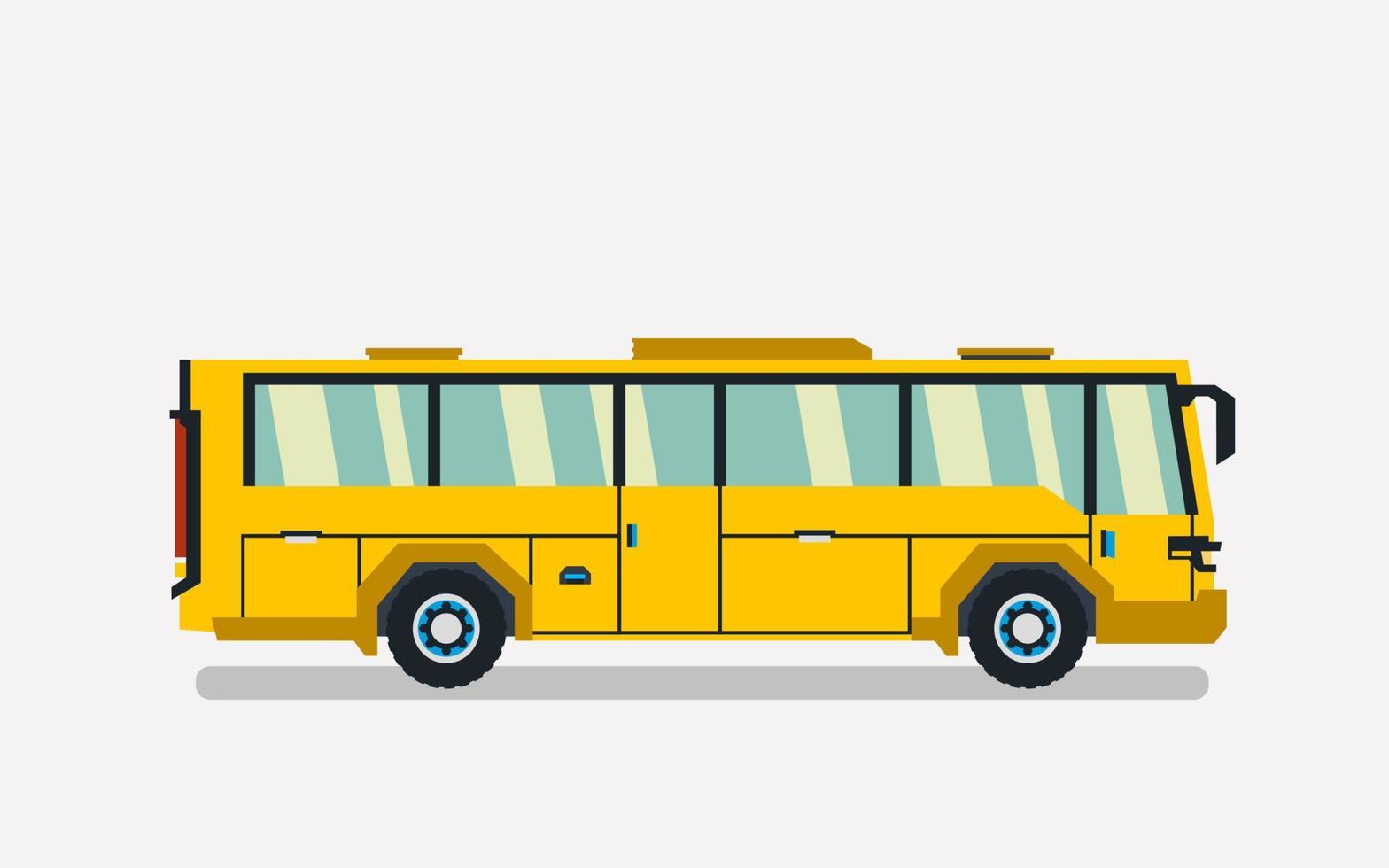 scuolabus giallo visto di lato vettore