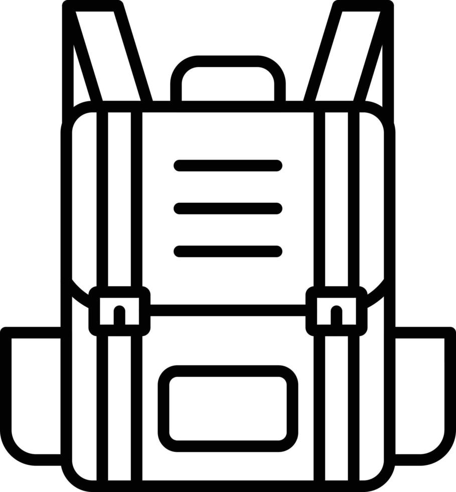 icona del profilo dello zaino vettore