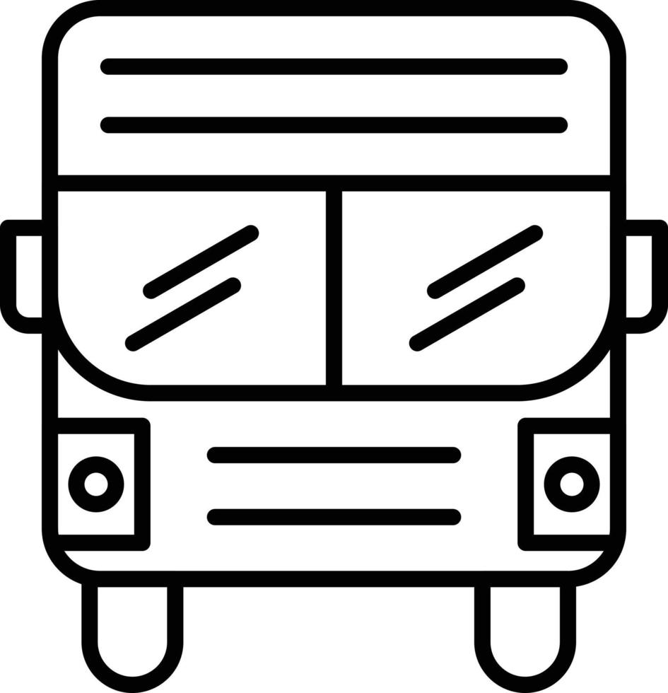 icona del profilo dello scuolabus vettore