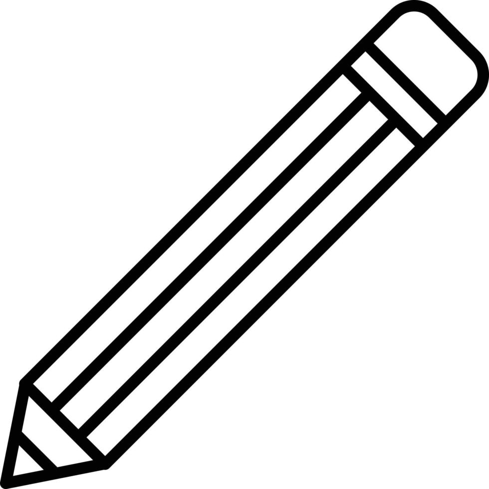 icona del contorno della matita vettore