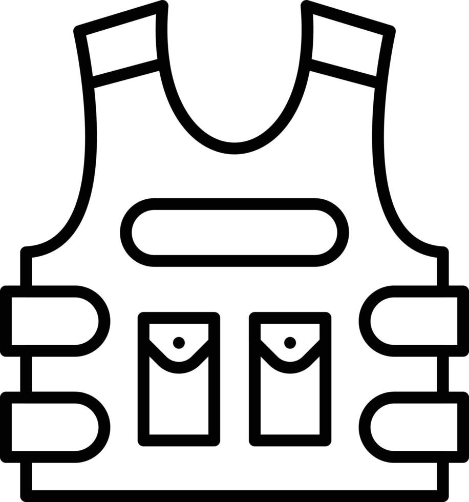 icona del profilo della giacca antiproiettile vettore
