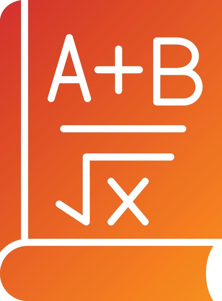 stile icona del libro di algebra vettore