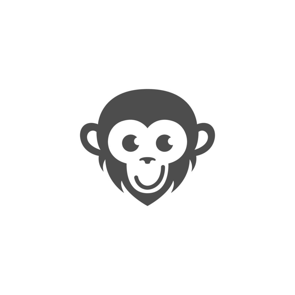 illustrazione dell'icona del logo della scimmia vettore
