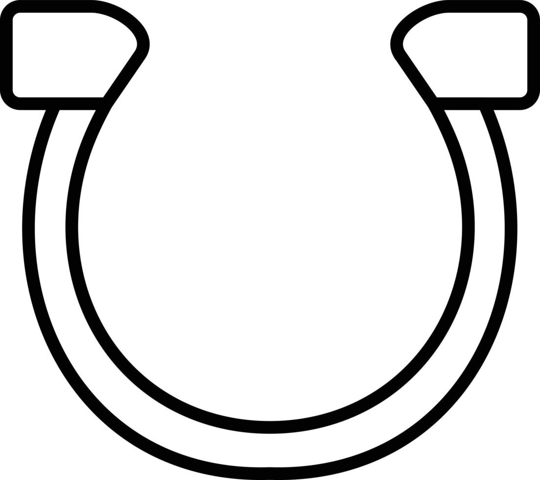 icona di contorno a ferro di cavallo vettore