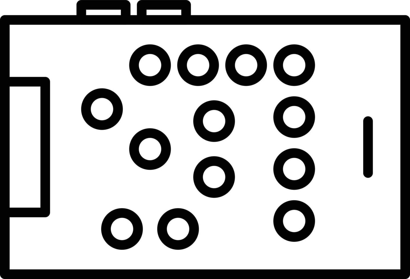 icona del contorno braille vettore