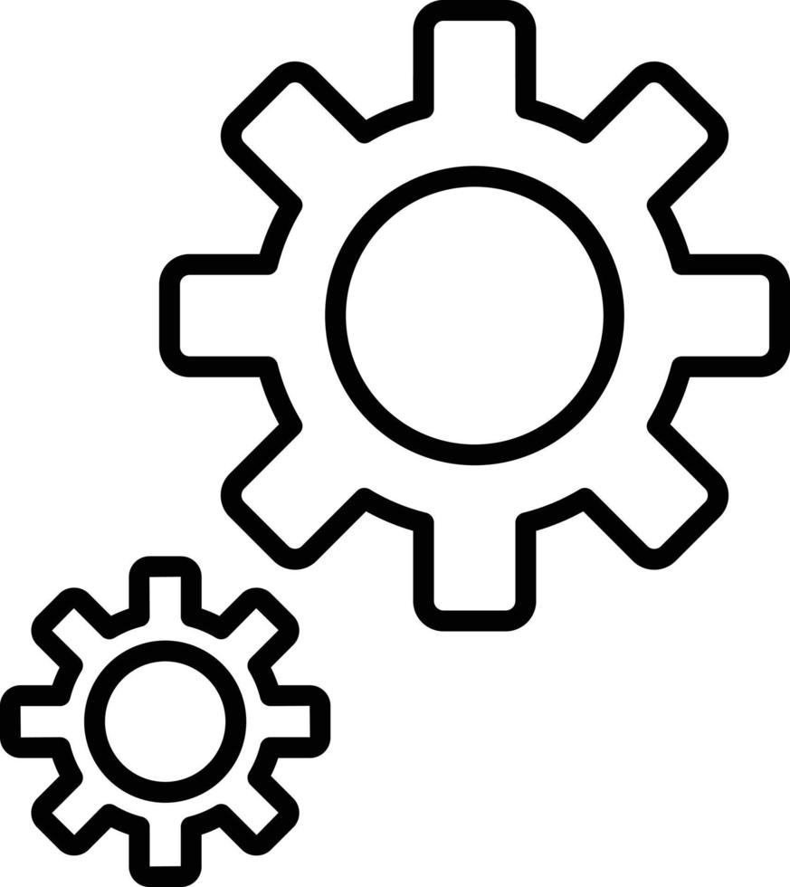 icona del profilo della ruota dentata vettore