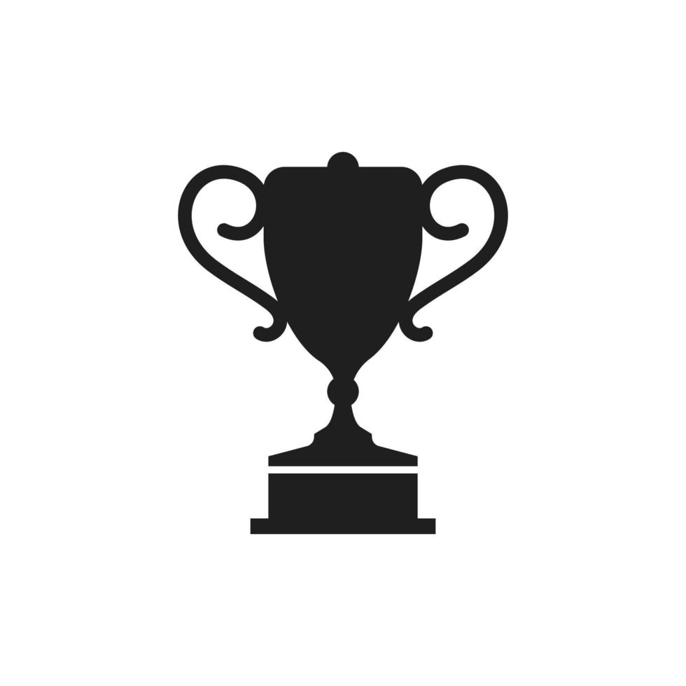 icona del trofeo. illustrazione del disegno vettoriale del trofeo. simbolo del trofeo del vincitore. segno semplice dell'icona del trofeo.