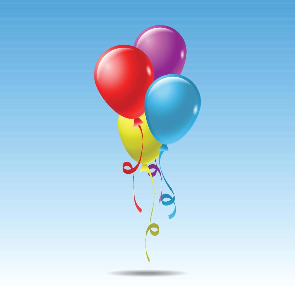 illustrazione del palloncino. vettore di palloncini. celebrazione del palloncino o simbolo di congratulazioni. segno semplice palloncino.