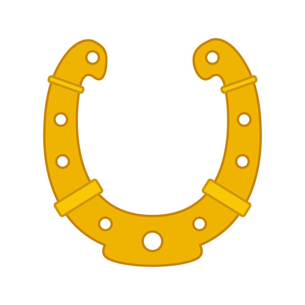 ferro di cavallo isolato su sfondo bianco. illustrazione vettoriale