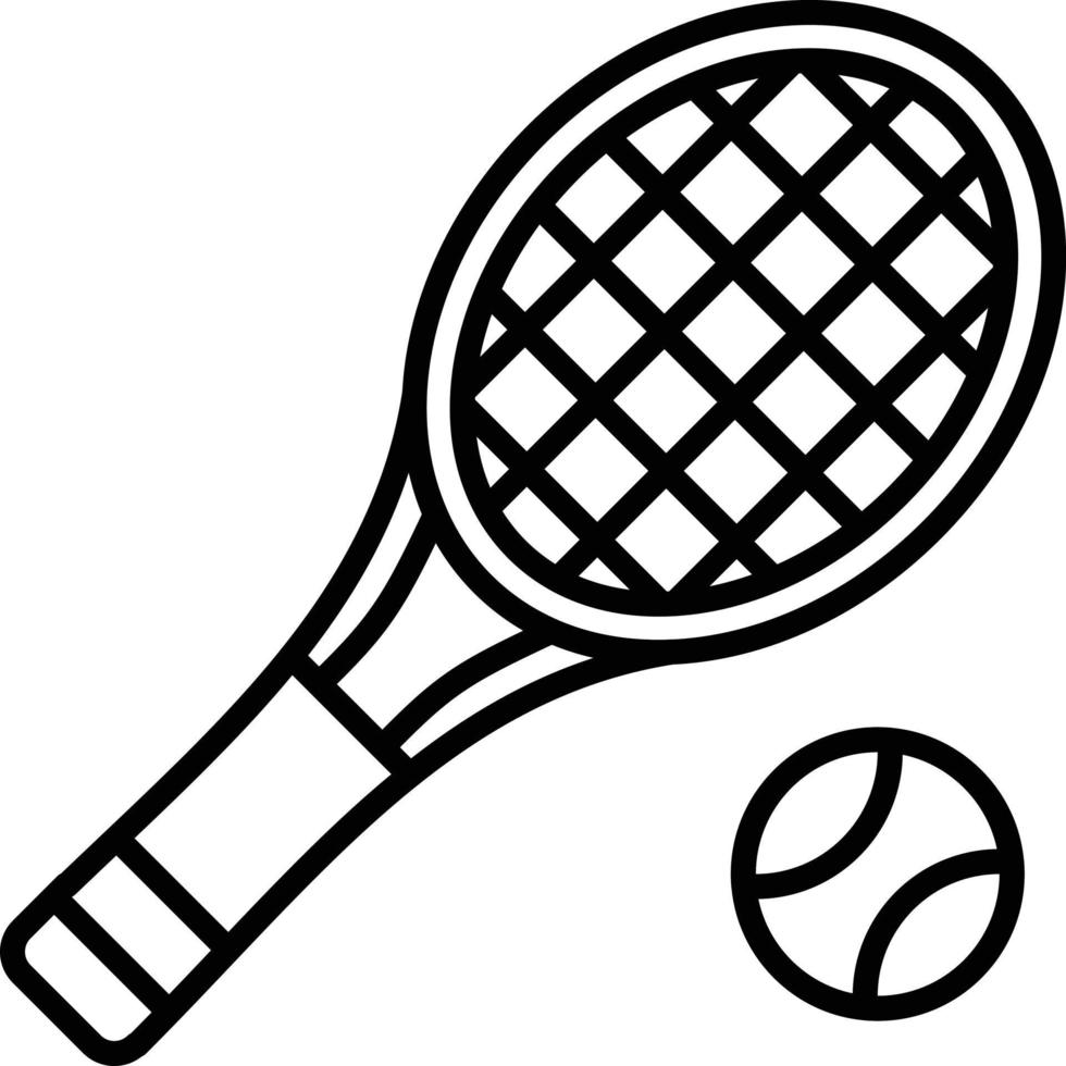 icona di contorno di tennis vettore