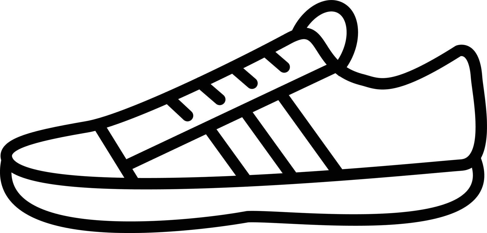 icona di contorno di scarpe da ginnastica vettore