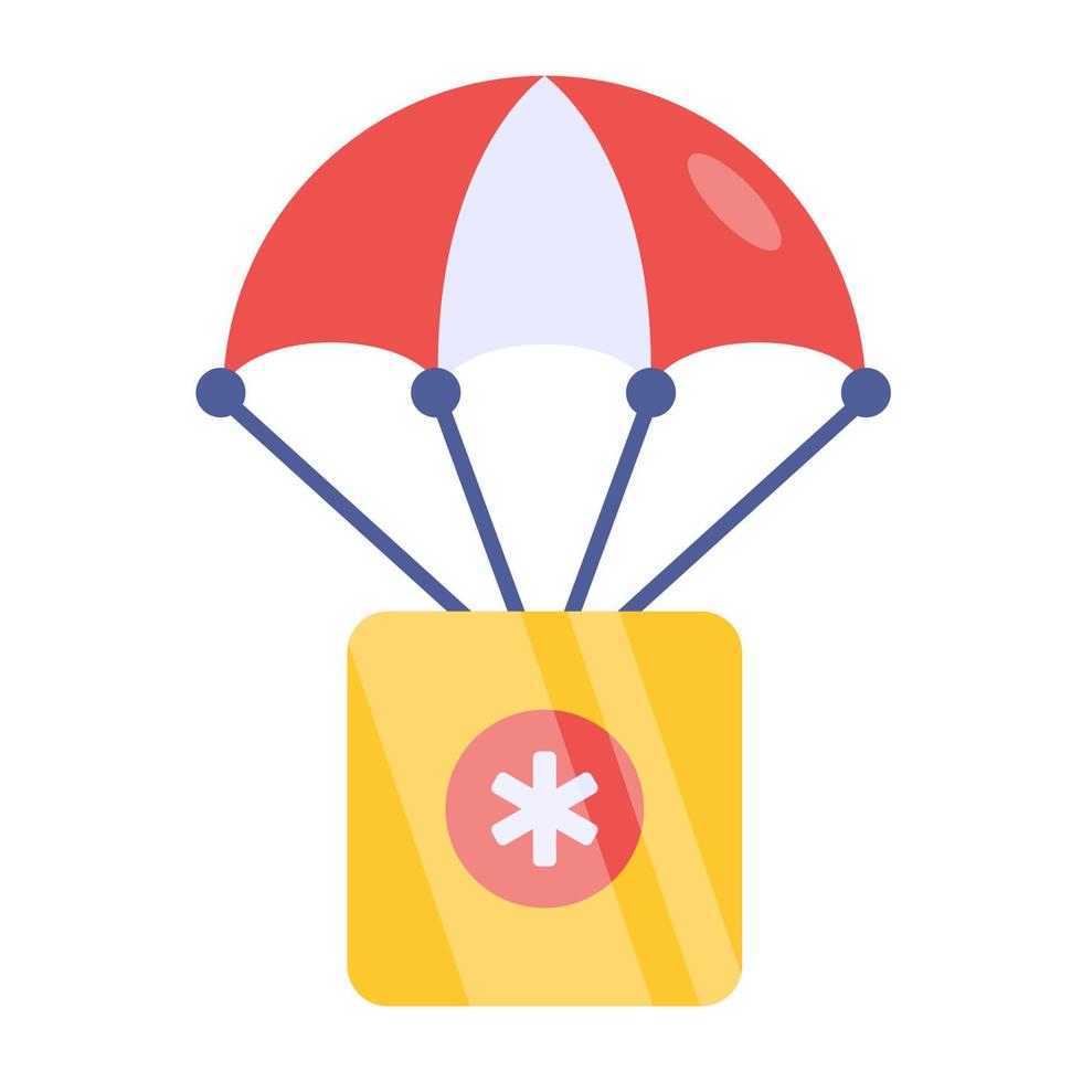 icona del paracadute medico, vettore modificabile