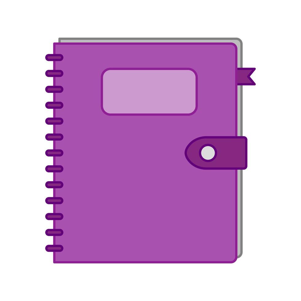 notebook isolato su sfondo bianco. illustrazione vettoriale