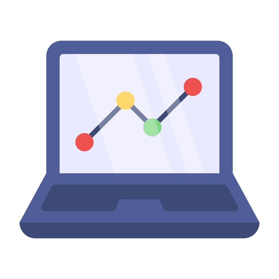 un'icona di design perfetta per l'analisi dei dati online vettore