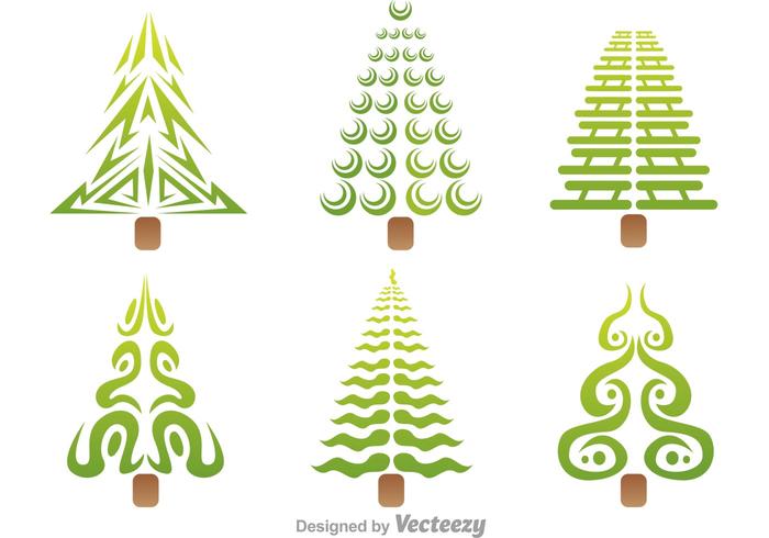 Icone vettoriali albero stilizzato