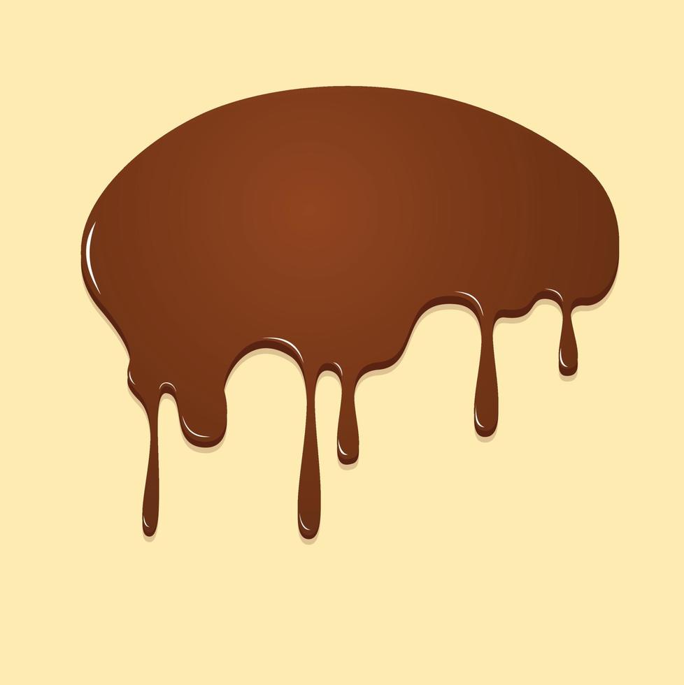 gocciolamento di cioccolato, illustrazione vettoriale di sfondo di cioccolato