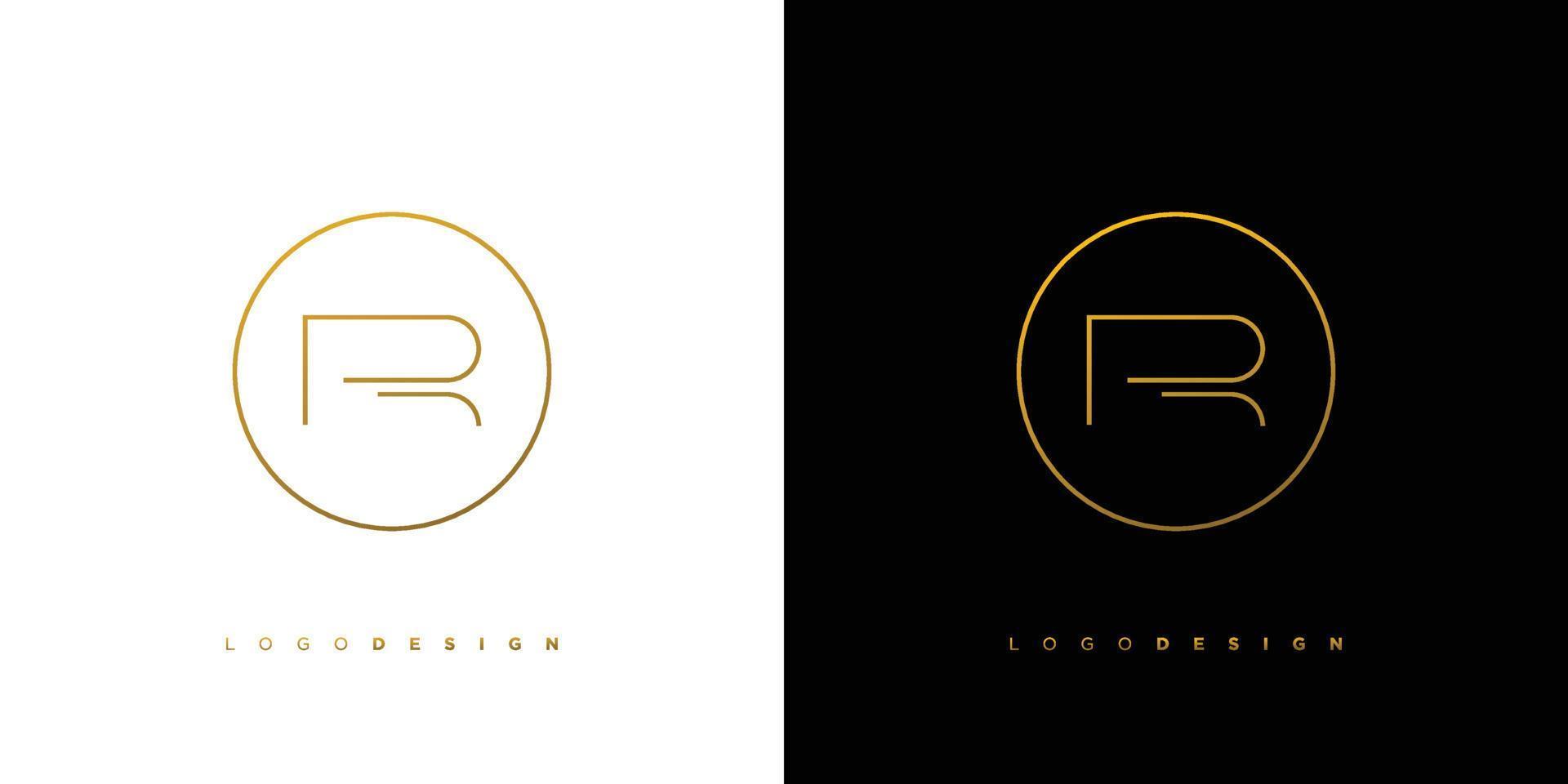 design del logo con le iniziali della lettera r moderna ed elegante vettore