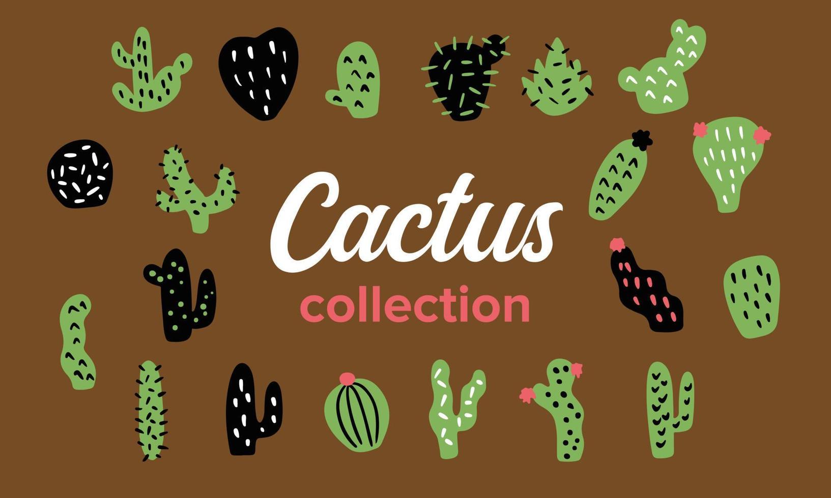 illustrazione vettoriale di forma di cactus carino