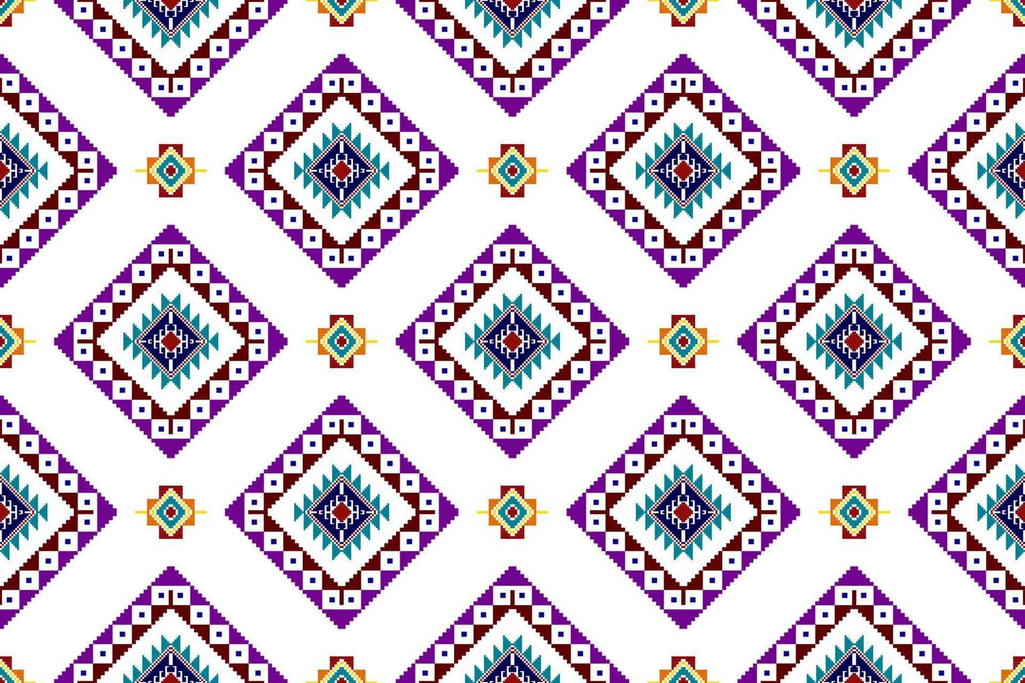 ikat astratto geometrico etnico tessile modello senza cuciture. tappeto in tessuto azteco ornamenti mandala decorazioni tessili carta da parati. vettore di ricamo tradizionale tessile tribale boho nativo della Turchia.