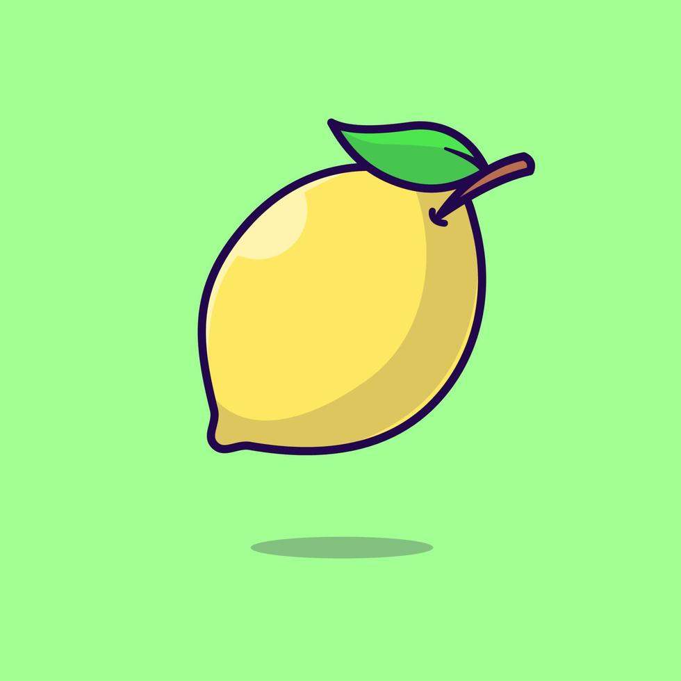 illustrazione dell'icona del fumetto della frutta del limone vettore