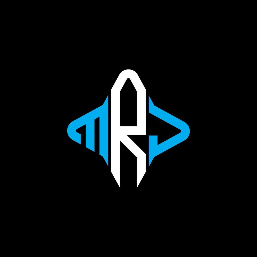 mrj lettera logo design creativo con grafica vettoriale