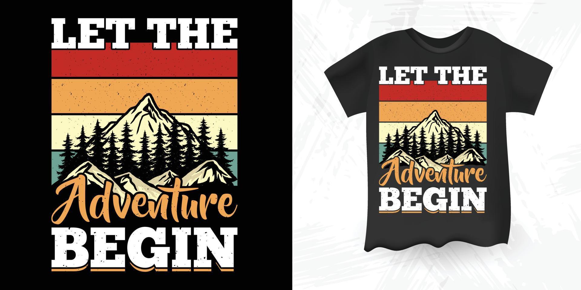 divertente arrampicata su roccia avventura climber design retrò vintage t-shirt da arrampicata vettore