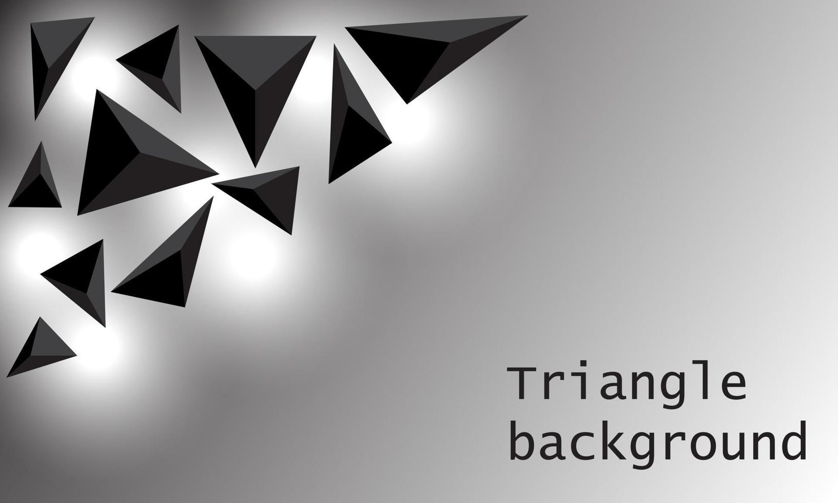 triangoli galleggianti 3d. design per banner, pagina di destinazione, volantino, poster, sfondo del desktop. illustrazione vettoriale