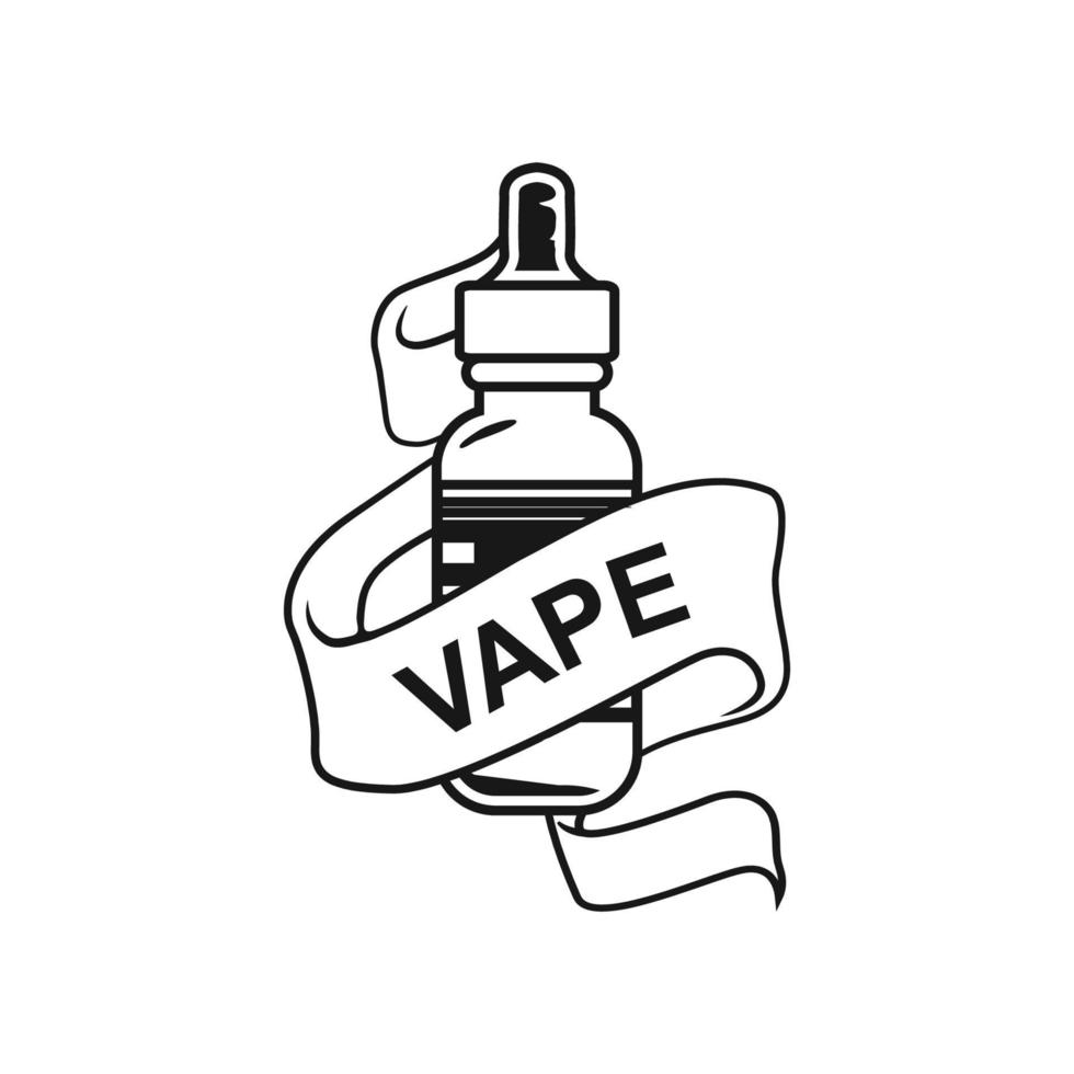 modello di progettazione del logo del negozio di vape vettore