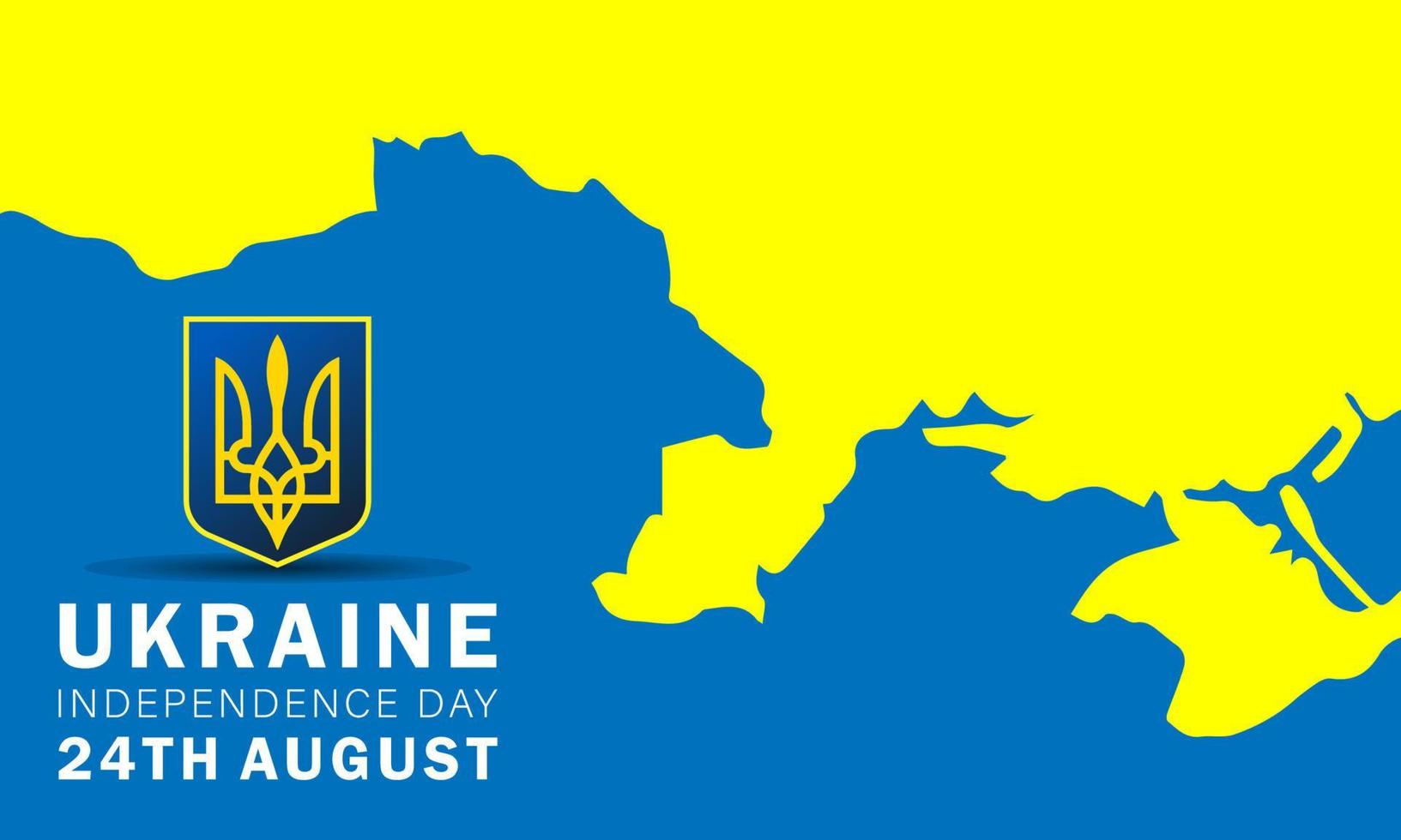 biglietto di auguri per l'anniversario del giorno dell'indipendenza dell'ucraina. design del modello di festa nazionale ucraina. giorno dell'indipendenza dell'Ucraina. 24 agosto vettore