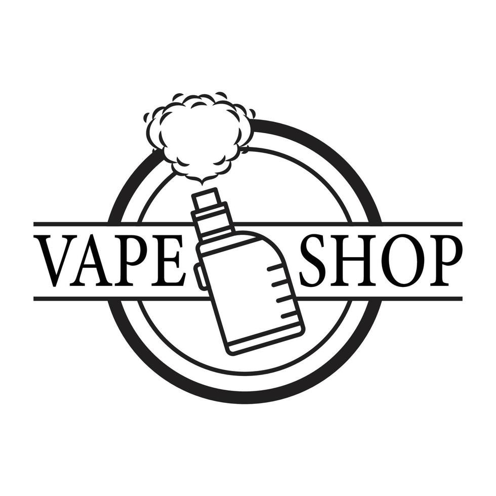 design del logo vape buono per il negozio di vape vettore