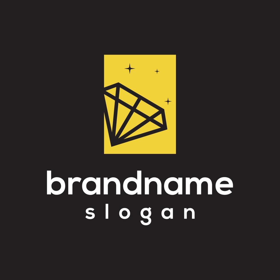 grafica vettoriale del modello di progettazione del logo del diamante