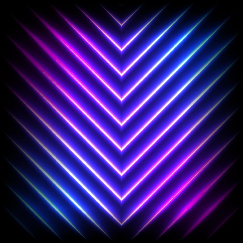 sfondo diagonale al neon colorato, illustrazione astratta vettoriale. vettore