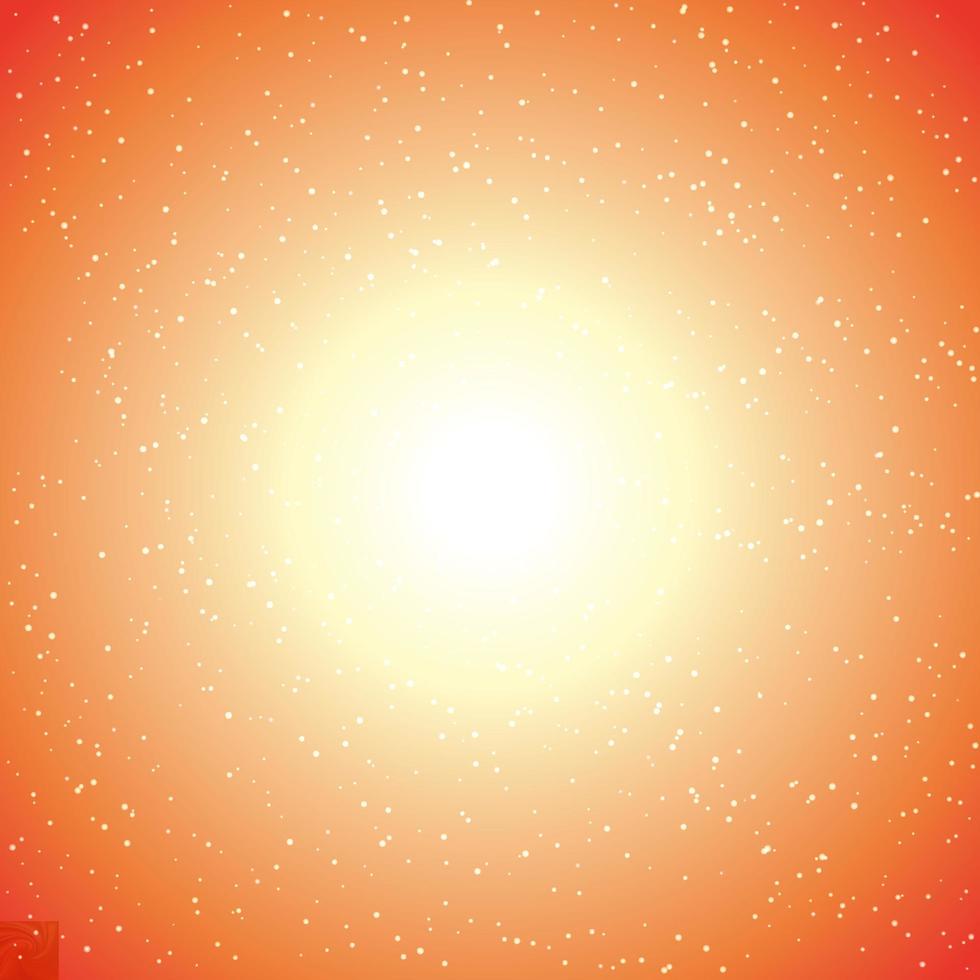 sfondo astratto arancione, carta da parati gialla con luce solare, illustrazione vettoriale dal design luminoso.