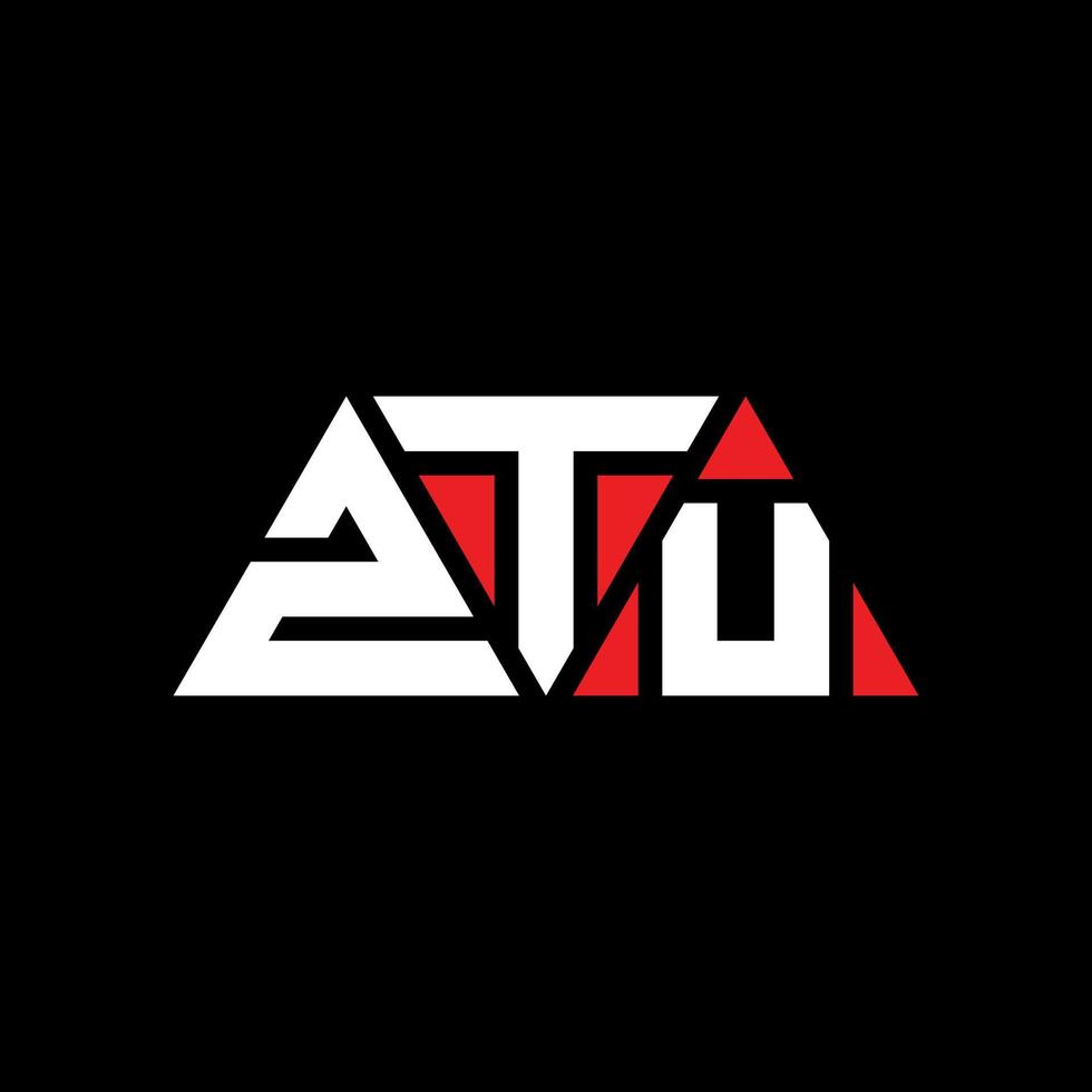 ztu triangolo lettera logo design con forma triangolare. ztu triangolo logo design monogramma. modello di logo vettoriale triangolo ztu con colore rosso. logo triangolare ztu logo semplice, elegante e lussuoso. ztu