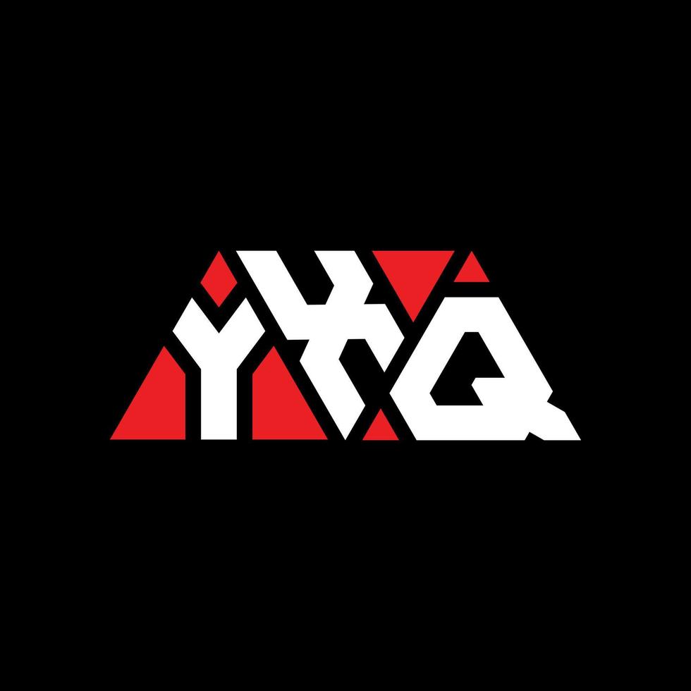 design del logo della lettera triangolare yxq con forma triangolare. monogramma del design del logo del triangolo yxq. modello di logo vettoriale triangolo yxq con colore rosso. logo triangolare yxq logo semplice, elegante e lussuoso. yxq