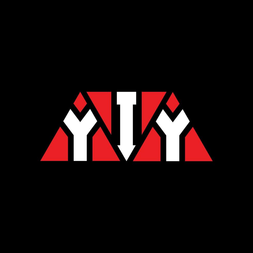design del logo della lettera del triangolo yiy con forma triangolare. yiy triangolo logo design monogramma. modello di logo vettoriale triangolo yiy con colore rosso. yiy logo triangolare logo semplice, elegante e lussuoso. si