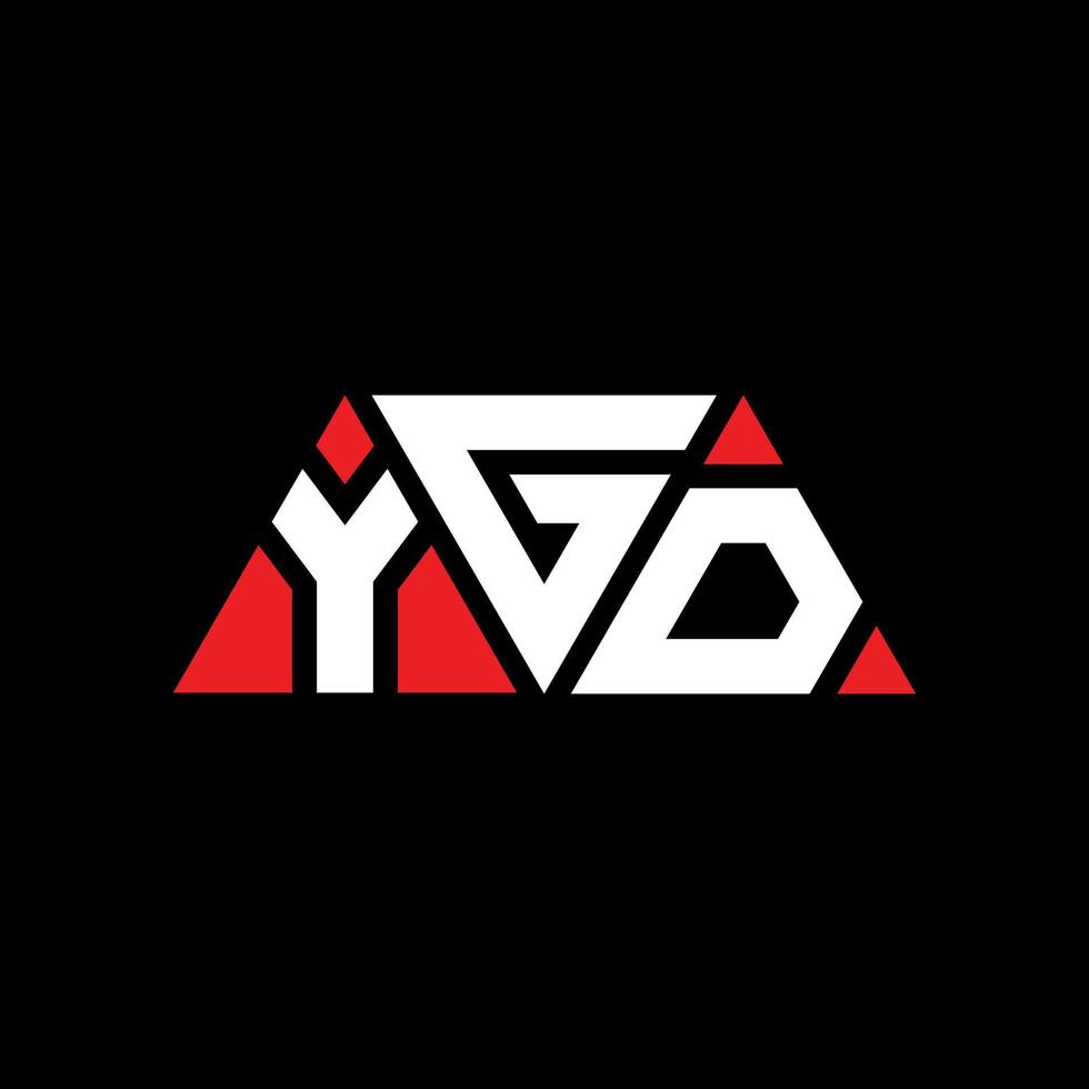 design del logo della lettera del triangolo ygd con forma triangolare. ygd triangolo logo design monogramma. modello di logo vettoriale triangolo ygd con colore rosso. logo triangolare ygd logo semplice, elegante e lussuoso. ygd