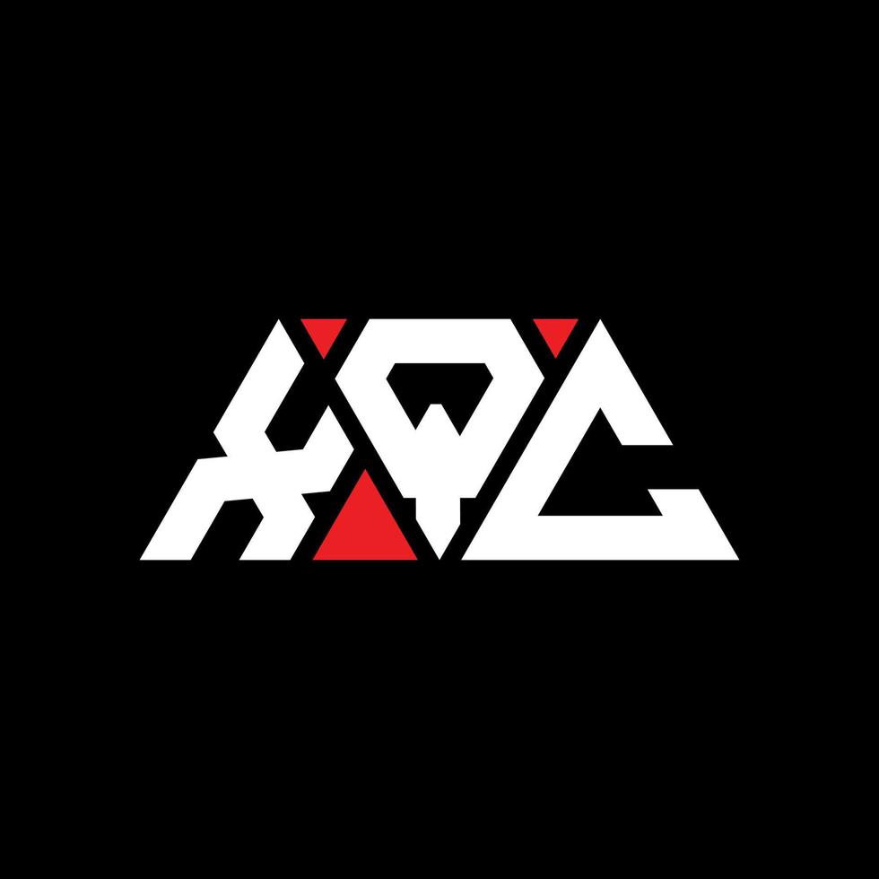 xqc triangolo logo lettera design con forma triangolare. monogramma del design del logo del triangolo xqc. modello di logo vettoriale triangolo xqc con colore rosso. logo triangolare xqc logo semplice, elegante e lussuoso. xqc