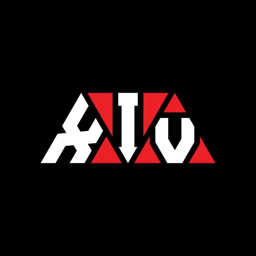 xiv triangolo logo design lettera con forma triangolare. xiv triangolo logo design monogramma. modello di logo vettoriale triangolo xiv con colore rosso. xiv logo triangolare logo semplice, elegante e lussuoso. xiv