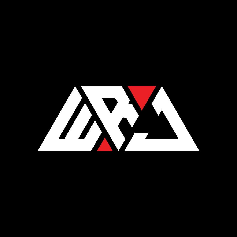 logo della lettera del triangolo wrj con forma triangolare. wrj triangolo logo design monogramma. modello di logo vettoriale triangolo wrj con colore rosso. logo triangolare wrj logo semplice, elegante e lussuoso. wrj
