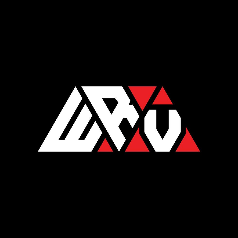 logo della lettera del triangolo wrv con forma triangolare. wrv triangolo logo design monogramma. modello di logo vettoriale triangolo wrv con colore rosso. logo triangolare wrv logo semplice, elegante e lussuoso. wrv